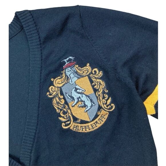 Harry Potter black and yellow/gold hufflepuff button up cardigan - Picture 3 of 4